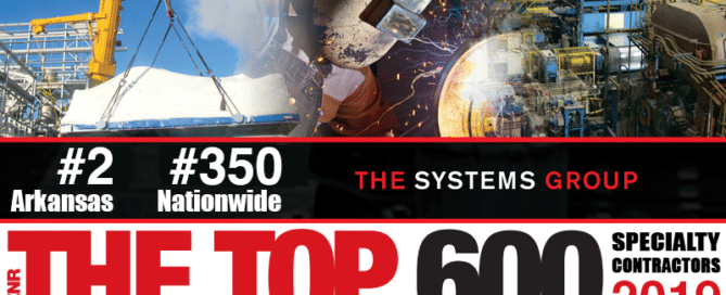 The Systems Group ranked #350 Nationwide in 2019 ENR Top 600
