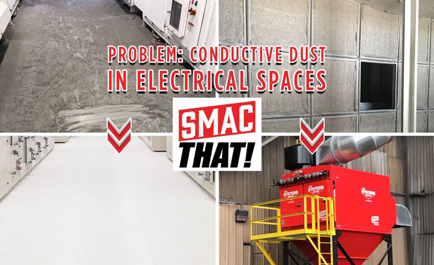 Room pressurization solves the problem of conductive dust in electrical spaces