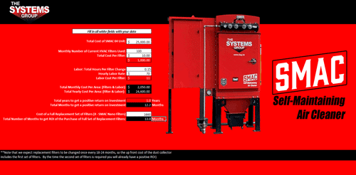 screenshot of the SMAC ROI Calculator